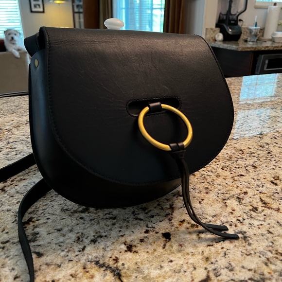 Madewell Bags Madewell Lisbon O Ring Leather Saddle Crossbody Bag